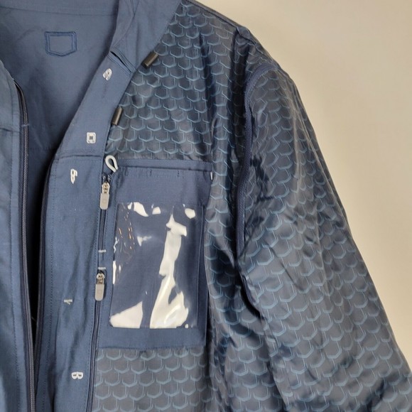 SCOTTeVEST Sterling Jacket Mens XL Navy Convertible Zip Off Sleeves Travel Cargo - Picture 16 of 16